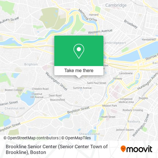 Brookline Senior Center (Senior Center Town of Brookline) map