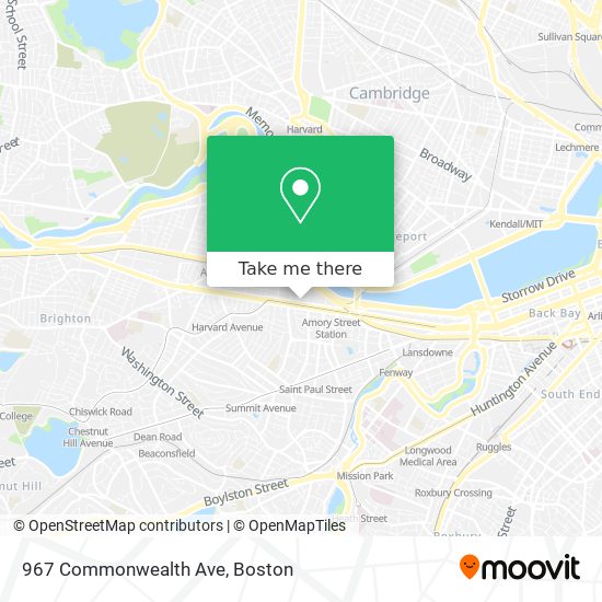 967 Commonwealth Ave map