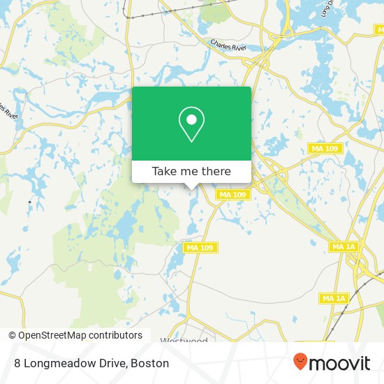 Mapa de 8 Longmeadow Drive