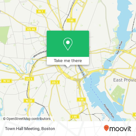 Town Hall Meeting map