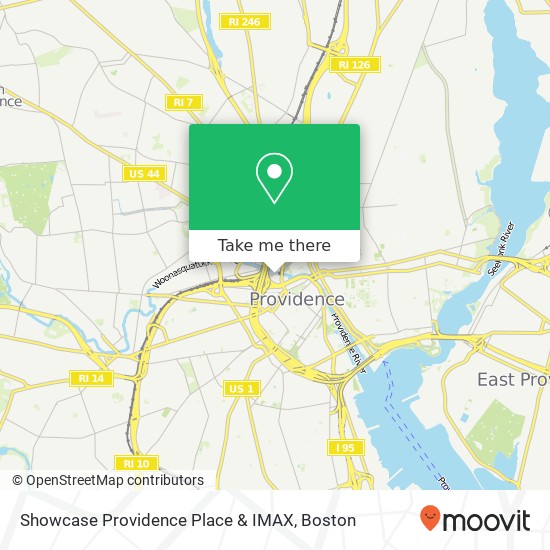 Showcase Providence Place & IMAX map
