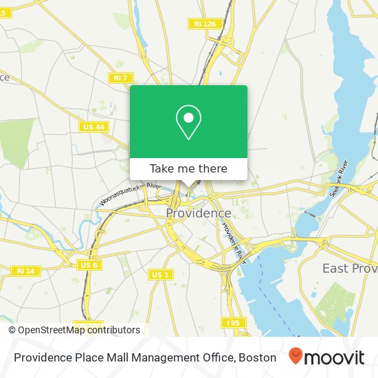 Providence Place Mall Management Office map