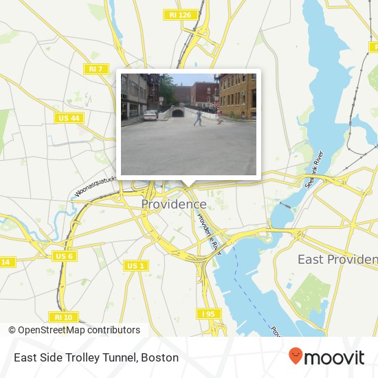 Mapa de East Side Trolley Tunnel