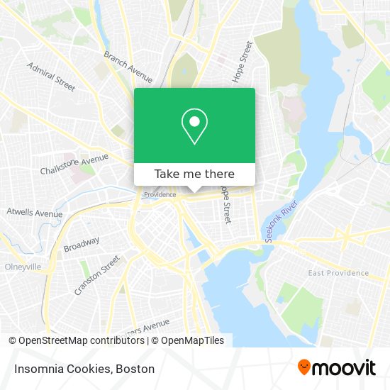 Mapa de Insomnia Cookies