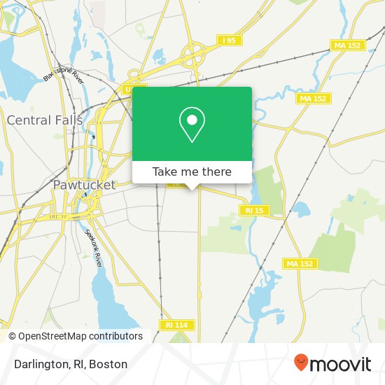 Darlington, RI map