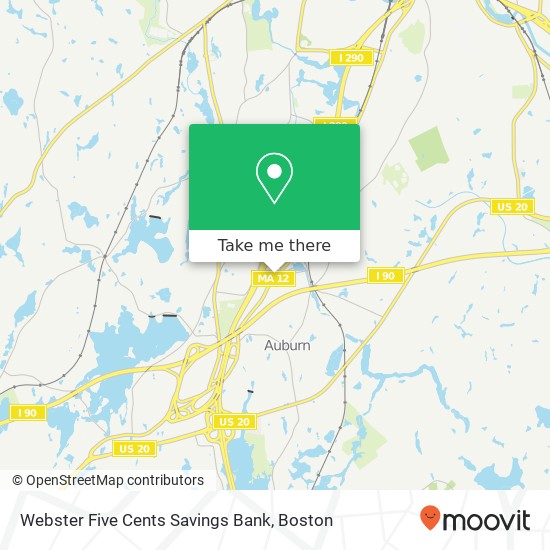 Mapa de Webster Five Cents Savings Bank