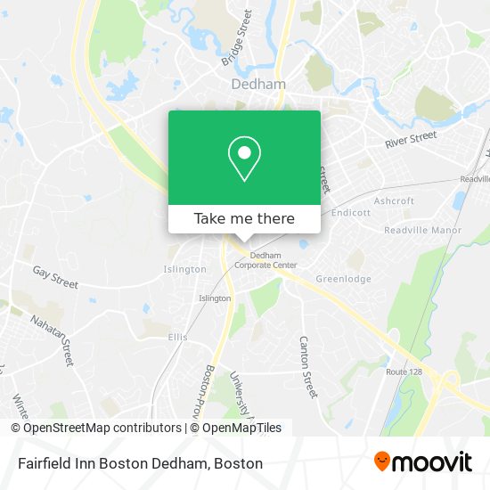 Mapa de Fairfield Inn Boston Dedham