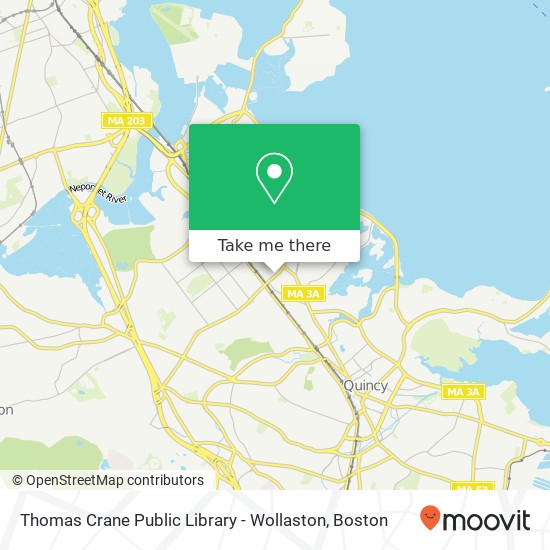 Thomas Crane Public Library - Wollaston map