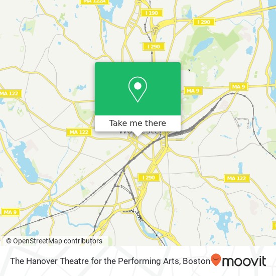 The Hanover Theatre for the Performing Arts map