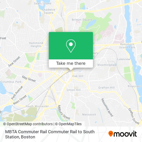 MBTA Commuter Rail Commuter Rail to South Station map