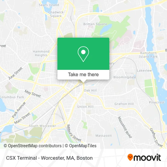 CSX Terminal - Worcester, MA map