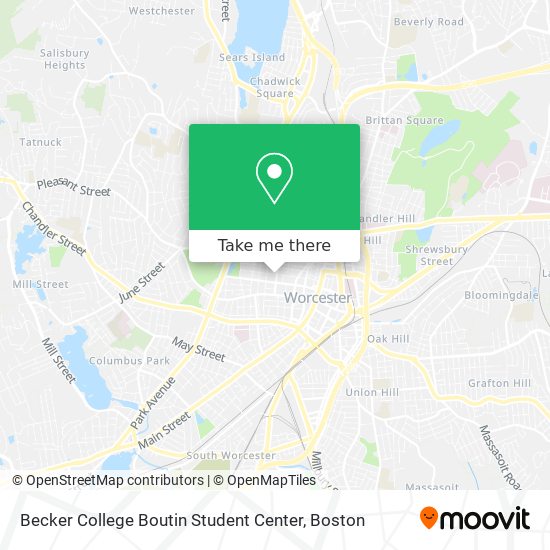 Mapa de Becker College Boutin Student Center