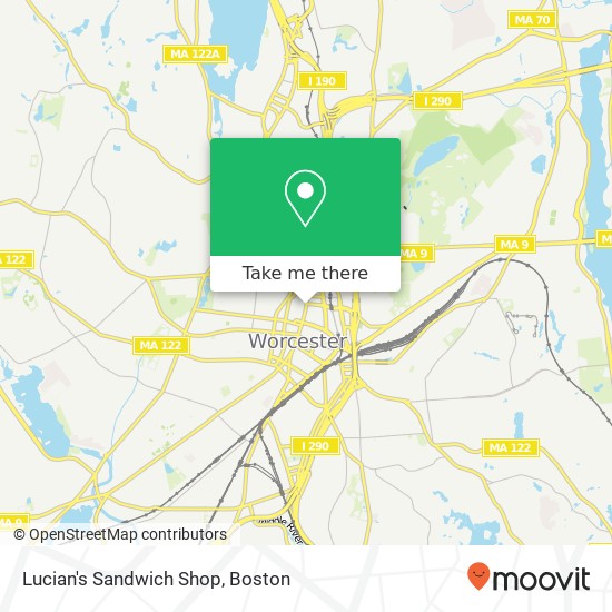 Mapa de Lucian's Sandwich Shop