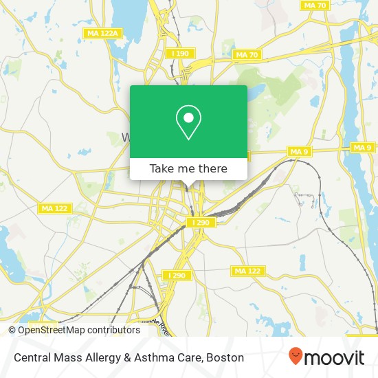 Central Mass Allergy & Asthma Care map