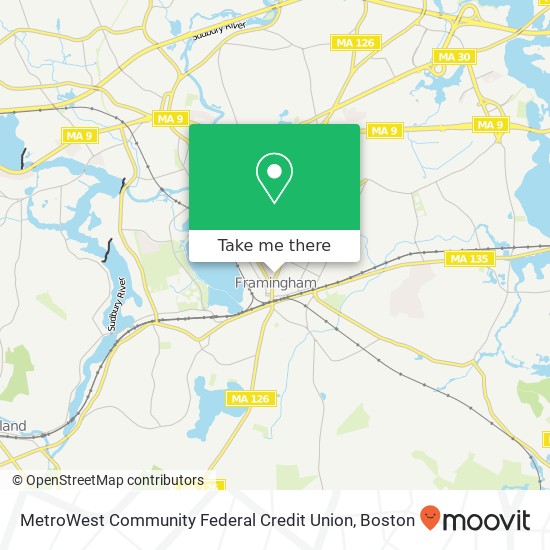 MetroWest Community Federal Credit Union map