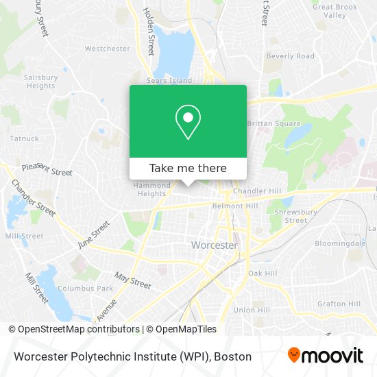 Mapa de Worcester Polytechnic Institute (WPI)