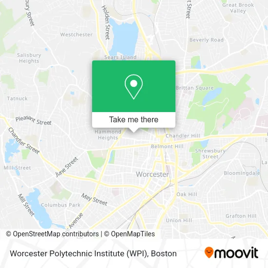 Worcester Polytechnic Institute (WPI) map