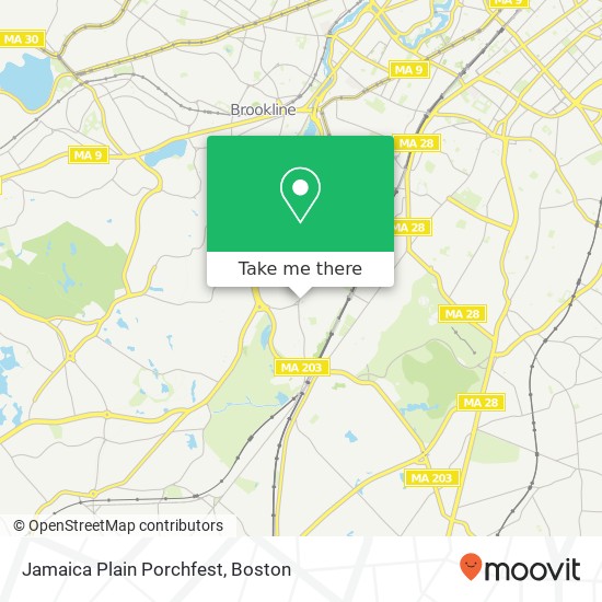 Jamaica Plain Porchfest map