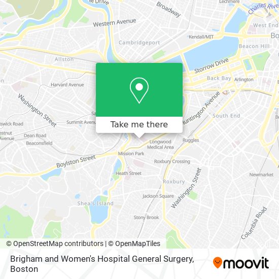 Brigham and Women's Hospital General Surgery map