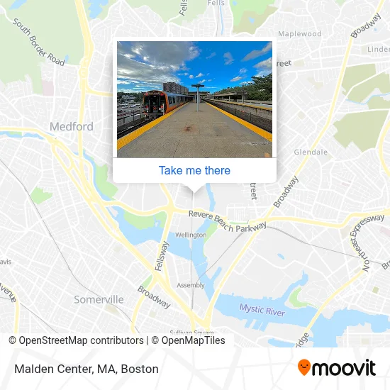 Malden Center, MA map