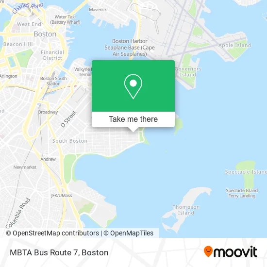 MBTA Bus Route 7 map