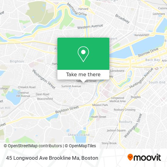 45 Longwood Ave Brookline Ma map