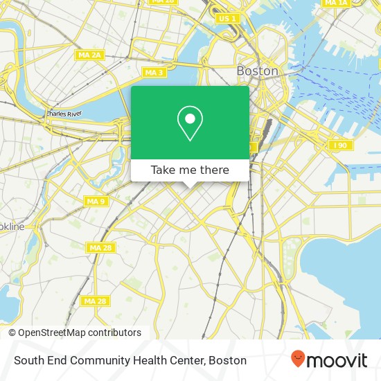 Mapa de South End Community Health Center