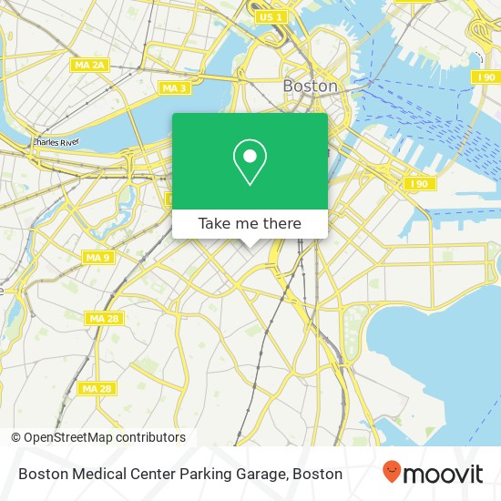 Mapa de Boston Medical Center Parking Garage