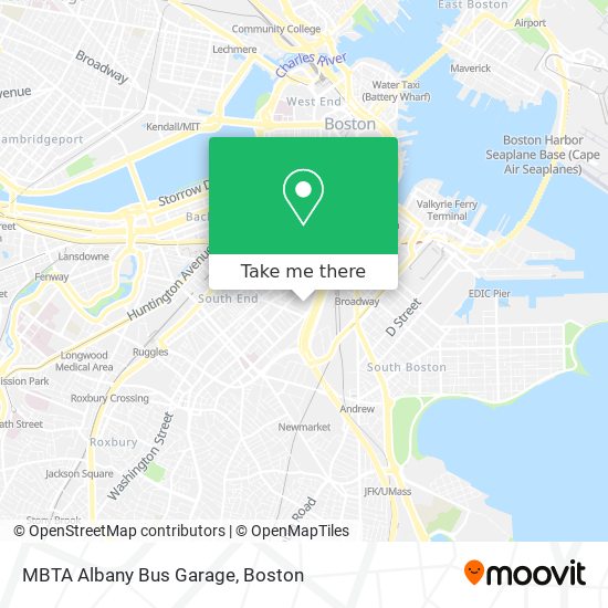 Mapa de MBTA Albany Bus Garage