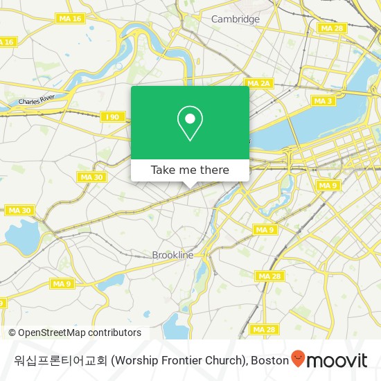 Mapa de 워십프론티어교회 (Worship Frontier Church)