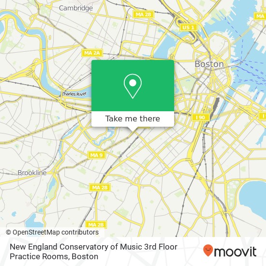 New England Conservatory of Music 3rd Floor Practice Rooms map