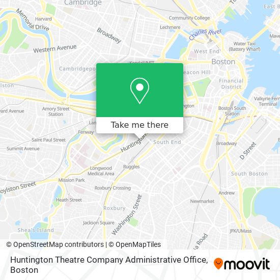 Huntington Theatre Company Administrative Office map