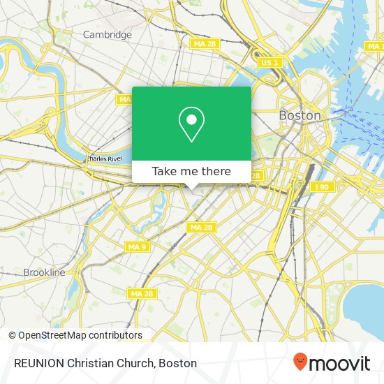 Mapa de REUNION Christian Church
