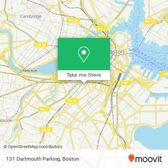 131 Dartmouth Parking map