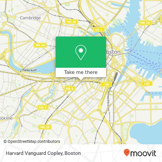 Harvard Vanguard Copley map