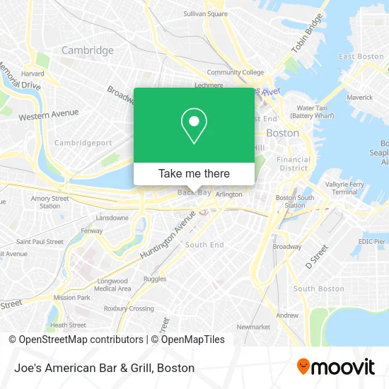 Joe's American Bar & Grill map
