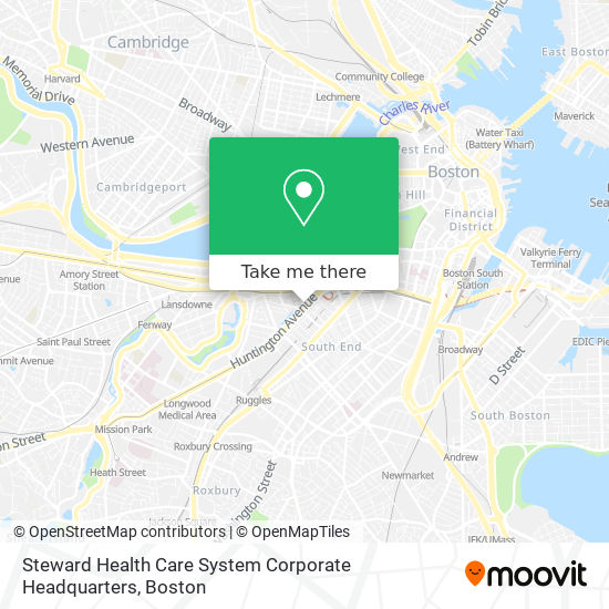 Steward Health Care System Corporate Headquarters map