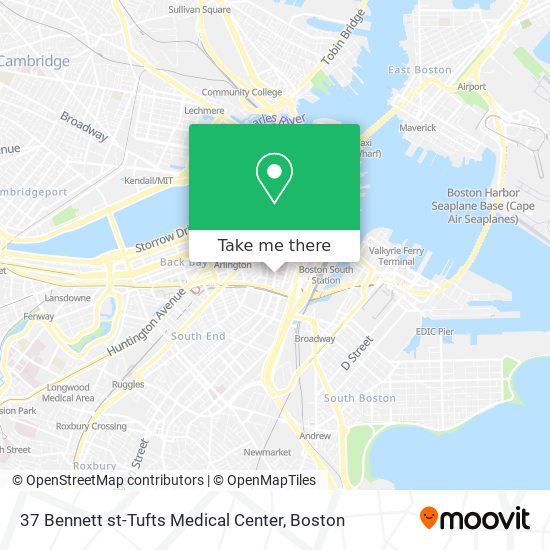 37 Bennett st-Tufts Medical Center map