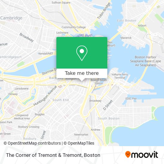 The Corner of Tremont & Tremont map