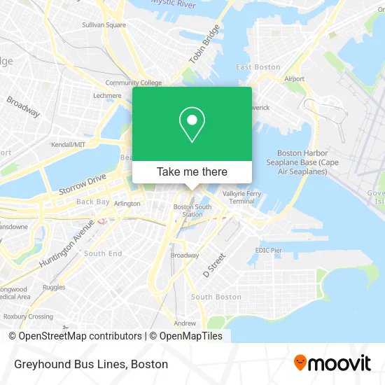 Greyhound Bus Lines map