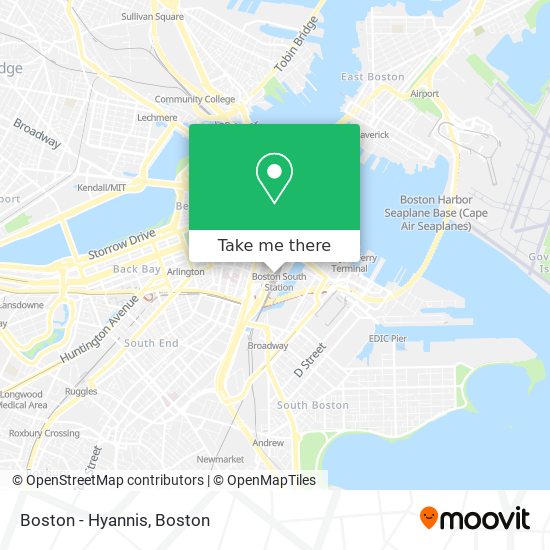 Mapa de Boston - Hyannis