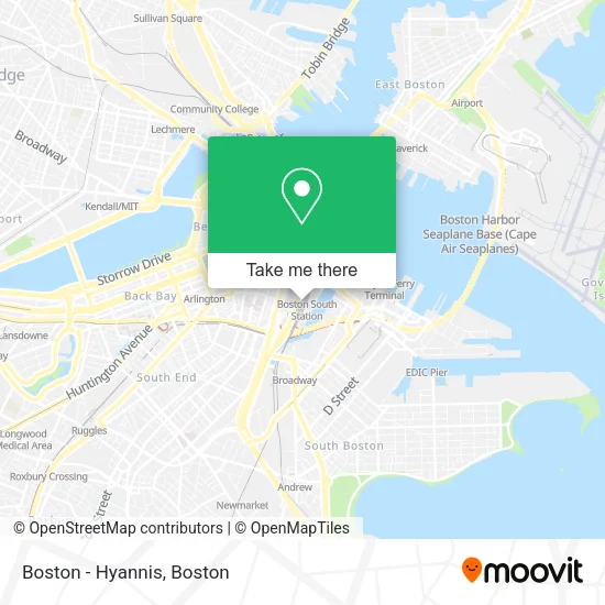 Boston - Hyannis map