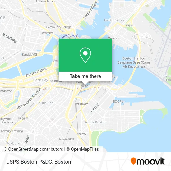 USPS Boston P&DC map