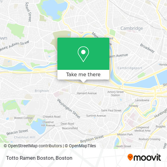 Mapa de Totto Ramen Boston
