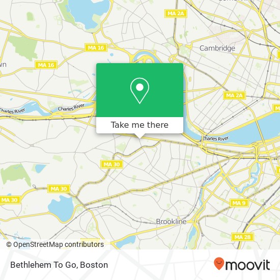 Bethlehem To Go map