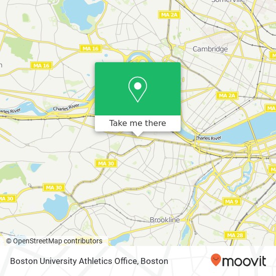 Mapa de Boston University Athletics Office