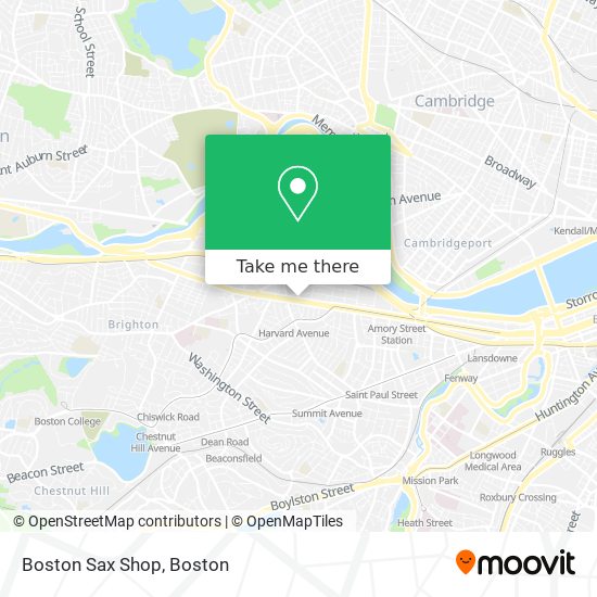Boston Sax Shop map