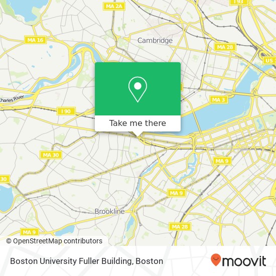 Boston University Fuller Building map