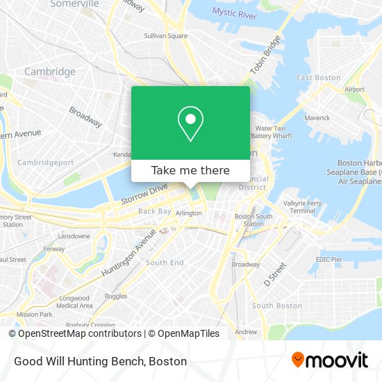 Good Will Hunting Bench map