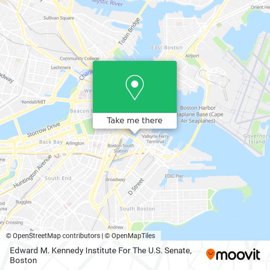 Edward M. Kennedy Institute For The U.S. Senate map